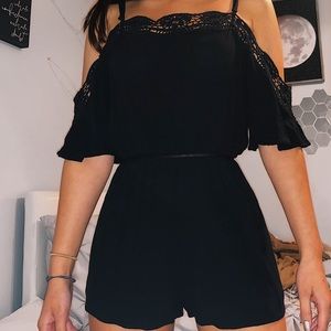 Black Off the shoulder Romper